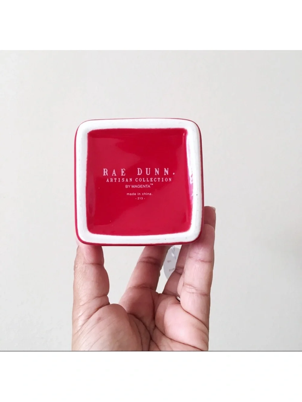 Rae Dunn JOY Red Ceramic Christmas Soap Dispenser - Hand Soap Pump